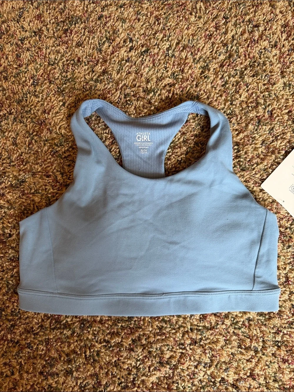 Athleta Girls Light Blue Racerback Sports Bra